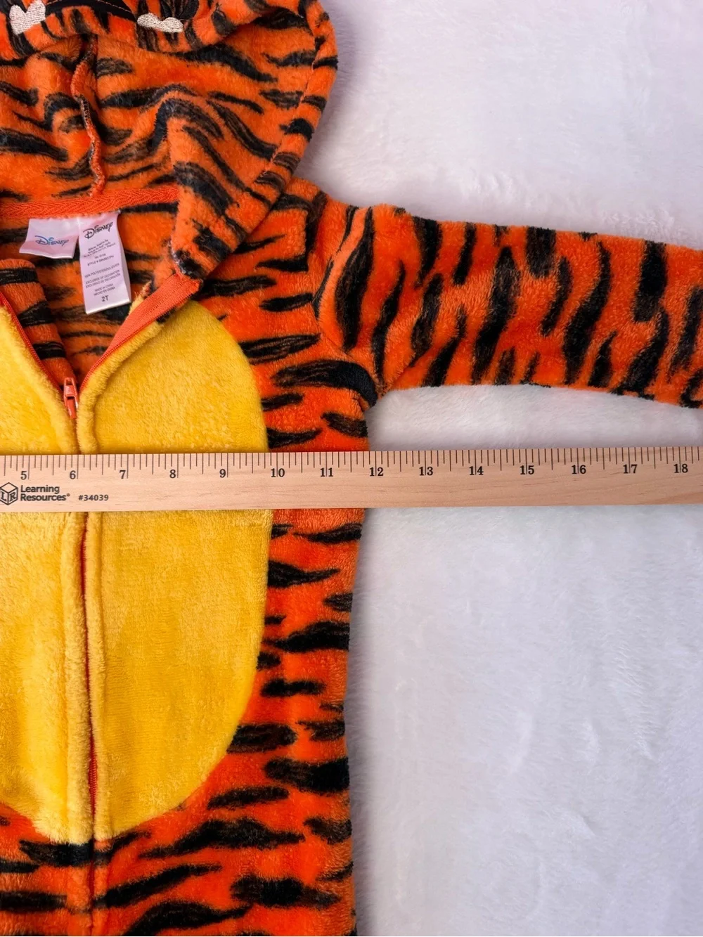 Disney Tigger Fleece‎ Costume One Piece Pajamas 2T Plush Halloween